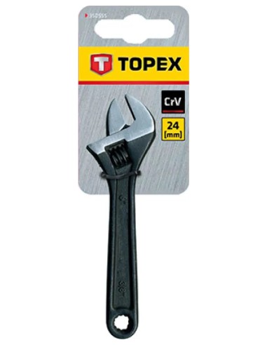 Clé ajustable en chrome vanadium 6" 150mm TopeX
