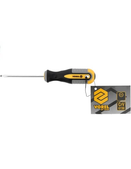 Vorel Flat Screwdriver 5x100mm Vanadium Chrome