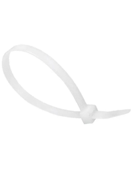 Saco de 100 presilhas de nylon 7,6x370 mm branco