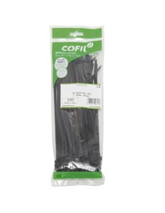 Beutel mit 100 Nylon-Bügel, 7,6x370mm, schwarz 2