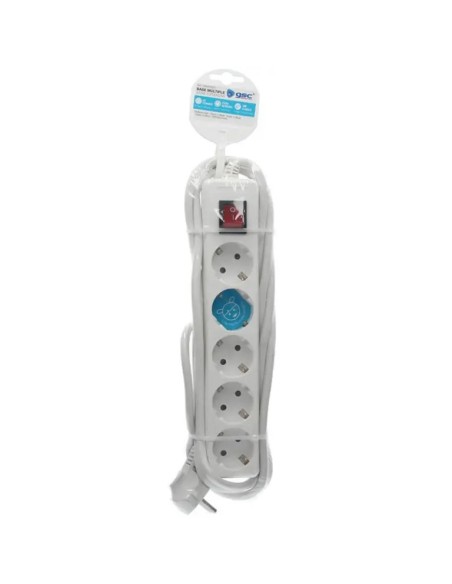 5-way socket base with switch, 3m H05VVF 3G1 cable