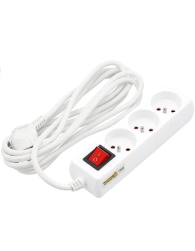 Multiprise 3 prises avec interrupteur câble 3m VOREL