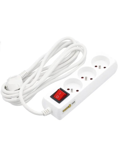 Multiprise 3 prises avec interrupteur câble 3m VOREL