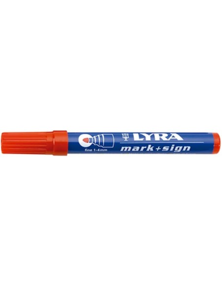 Marqueur permanent Lyra rouge pointe moyenne 2-6 mm