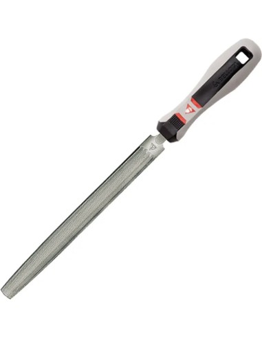 Medium grit file with intermediate handle, 4" Ash tempered carbon steel