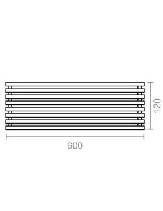 White 60x12 cm 8-element ventilation grille for... 2