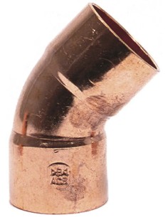 H-Knickstück H-H 45° Modell CU02046 Kupfer Querschnitt 41...