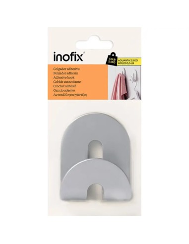Inofix 2182-7 Chrome Adhesive Hook 80x64mm