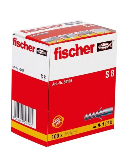 Box 100 Fischer S 8x40mm Dübel