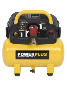 Compressor sem óleo POWERPLUS POWX17215 6 litros 1000W 1,5cv