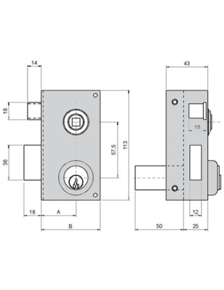Lock 56B model 60 DCH B long round