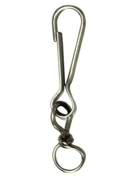 Crochet plat à sangle, nickel 90 mm