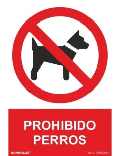 Sinal Proibido Cães PVC 210x297mm RD40033