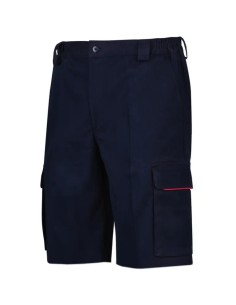 Navy blue athletic work bermuda 240 g/m² six pockets