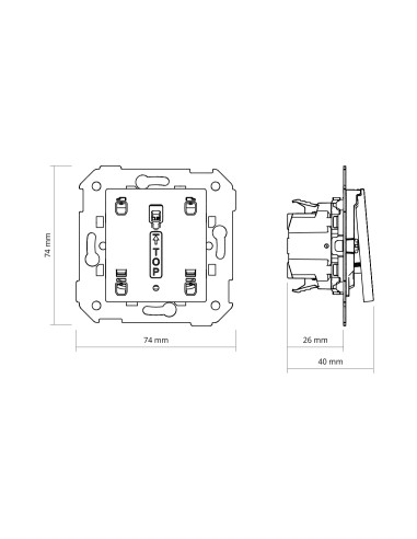 Simon 360 Pulsating Push Button 10A 250V with Quick Termination