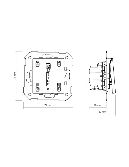 Simon 360 beleuchteter Drucktaster mit Blinkfunktion, 10A, 250V