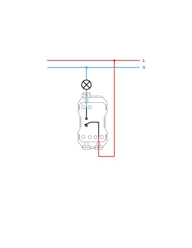 Interruptor unipolar 16A 250V pulsante Simon 360 com encaixe rápido