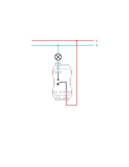 Interruptor unipolar 16A 250V pulsante Simon 360 com encaixe rápido