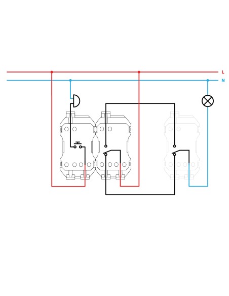 Simon-Mechanismus 360 Schalter und Druckschalter 10 A IP20