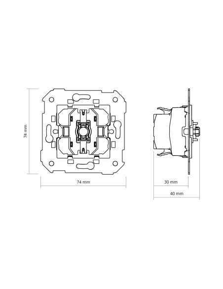 Simon 360 Jalousieschalter mit Pulsmechanismus, 3-Stufen