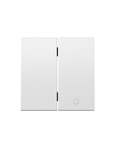 Simon 360 Double Key Switch and Push Button Matte White