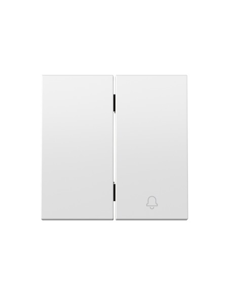Simon 360 Double Key Switch and Push Button Matte White