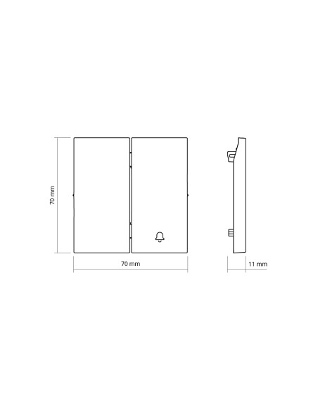Simon 360 Double Key Switch and Push Button Matte White
