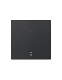Interruttore singolo con display e luce orientabile nero opaco Simon 360