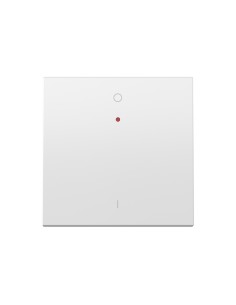 Tecla individual para interruptor bipolar con visor basculante blanco mate Simon 360