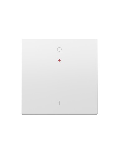 Tecla individual para interruptor bipolar com visor basculante branco mate Simon 360