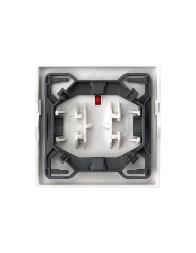Tecla individual para interruptor bipolar com visor basculante branco mate Simon 360