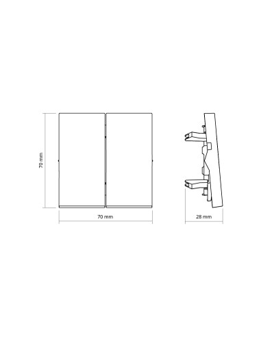 Double rocker switch Simon 360 matte white IP20