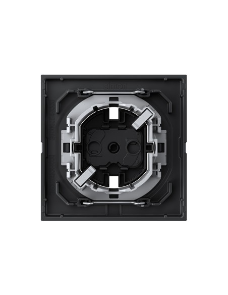 Schuko CLEAN modular matte black Simon 360 socket cover