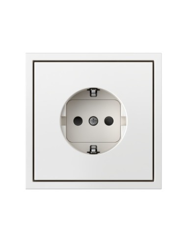 Tapa para enchufe Schuko blanco mate Simon 360