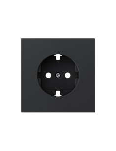 Simon 360 Matte Black Schuko Socket Cover