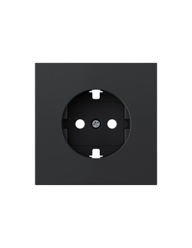 Simon 360 Matte Black Schuko Socket Cover