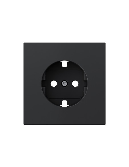 Simon 360 Matte Black Schuko Socket Cover