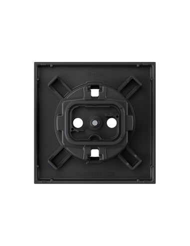 Simon 360 Matte Black Schuko Socket Cover