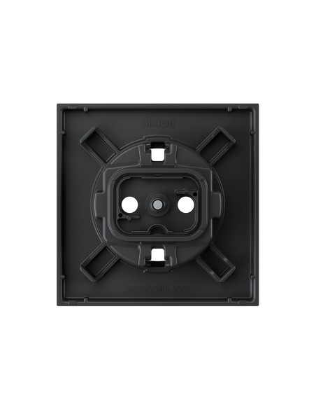 Simon 360 Matte Black Schuko Socket Cover
