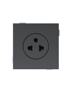 Modular Euroamerican Socket Base 16A 250V Matte Black Simon 360