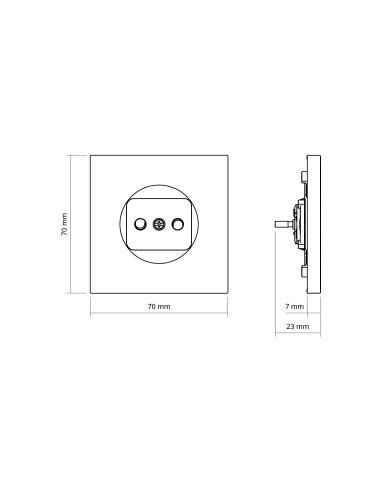 Simon 360 White Matte Bipolar Socket Base Cover