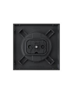 Simon 360 Matte Black Cover for Bipolar Socket Base 2
