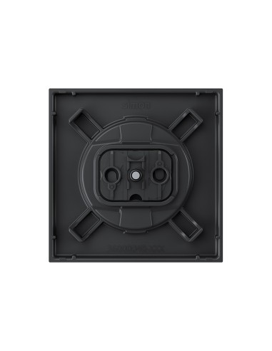 Simon 360 Matte Black Cover for Bipolar Socket Base