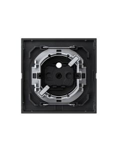 Simon 360 Modular French Socket Cover Matte Black 2