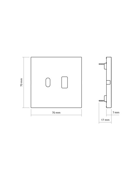 USB A+C-Abdeckung Sandoptik Serie Simon 360