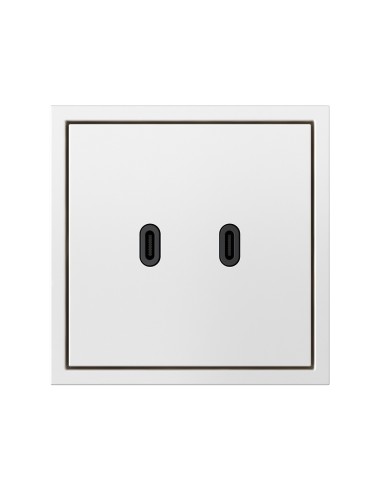 USB-C-Abdeckung +C-Serie Simon 360 matt weiß hitzebeständiges Stahl