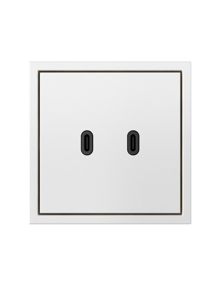 USB-C-Abdeckung +C-Serie Simon 360 matt weiß hitzebeständiges Stahl