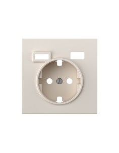 Piastra per Schuko con 2 USB A e C sabbia opaca serie Simon 360