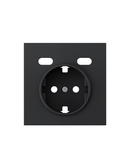 Schuko-Abdeckung mit 2 USB-C-Anschlüssen in matt schwarz, Serie Simon 360