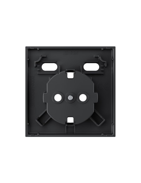 Schuko-Abdeckung mit 2 USB-C-Anschlüssen in matt schwarz, Serie Simon 360